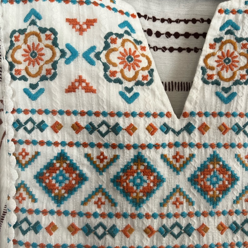 Savanna Jane embroidered Aztec sleeveless top - Picture 3 of 5